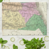  kaart van Connecticut (1827) Theedoek (Gevouwen)