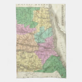  kaart van Connecticut (1827) Theedoek (Verticaal)