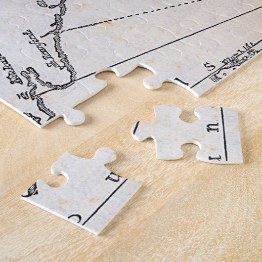 kaart van Connecticut Legpuzzel (Zijkant)