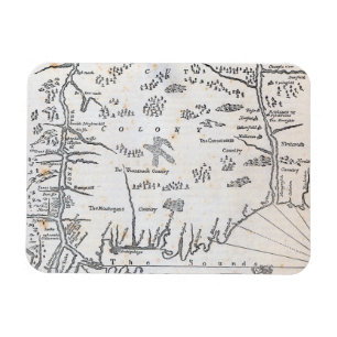  kaart van Connecticut Magneet