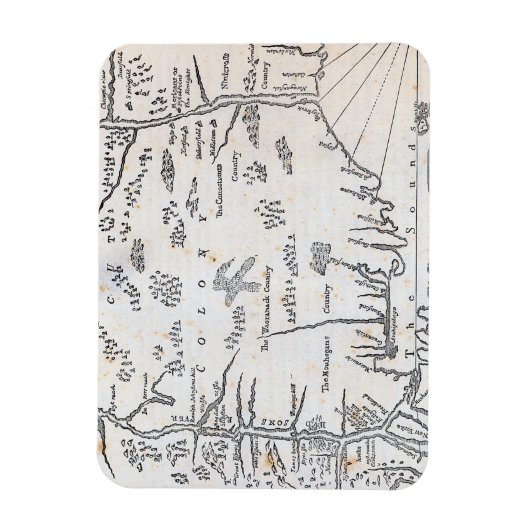  kaart van Connecticut Magneet (Verticaal)