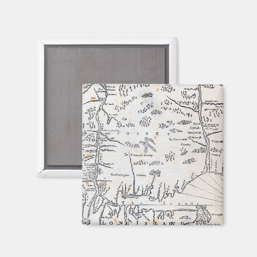 kaart van Connecticut Magneet (Voorkant / Achterkant)