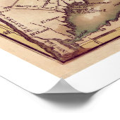 Kaart van Connecticut per loopbaan 1795 Poster (Hoek)