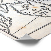  kaart van Connecticut Poster (Hoek)