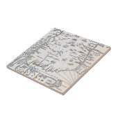  kaart van Connecticut Tegeltje (Zijkant)