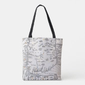 kaart van Connecticut Tote Bag (Achterkant)