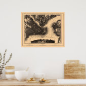 Kaart van Constantiopel Istanbul, ongeveer 1890-19 Poster (Keuken)