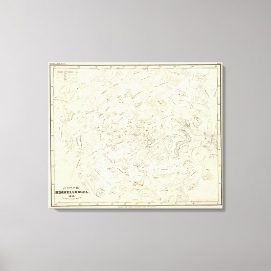 Kaart van constellaties 2 canvas afdruk (Voorkant)