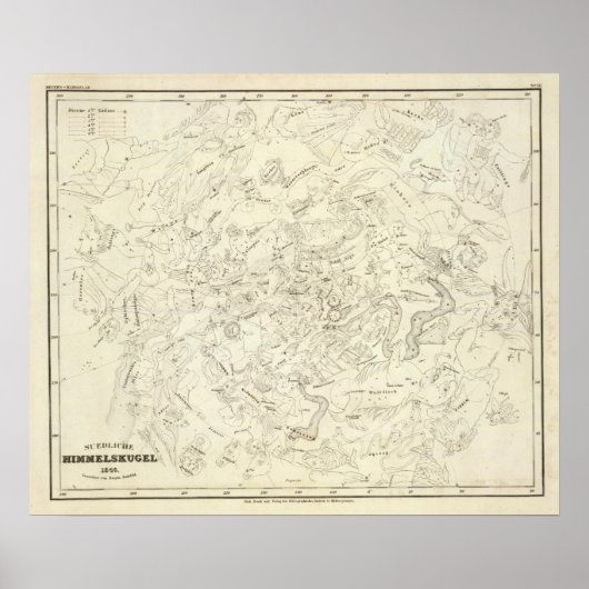 Kaart van constellaties 2 poster (Voorkant)