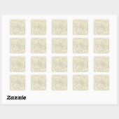 Kaart van constellaties 2 vierkante sticker (Vel)