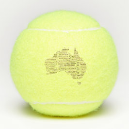 Kaart van continent Australië Tennisballen