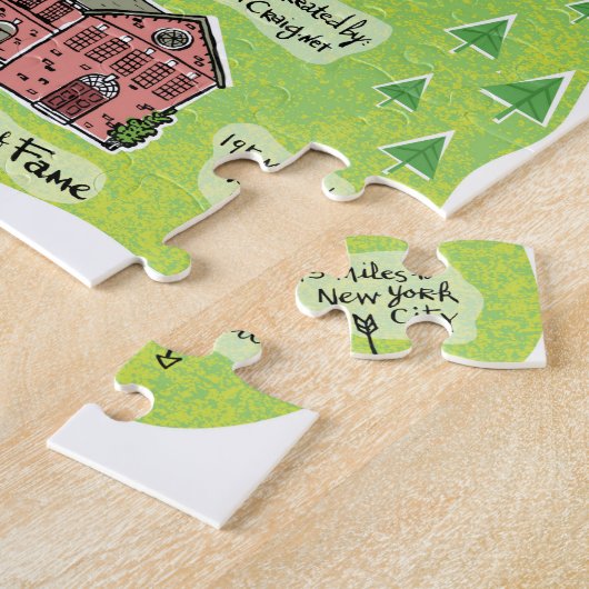 Kaart van Cooperstown, New York, Puzzle Legpuzzel (Zijkant)