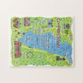 Kaart van Cooperstown, New York, Puzzle Legpuzzel (Horizontaal)