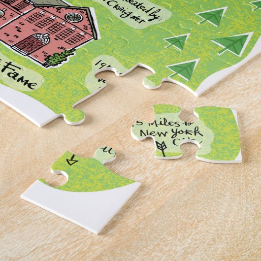 Kaart van Cooperstown Puzzle, 250 stuks Legpuzzel (Zijkant)