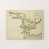  kaart van Cork Harbour Ierland (1702) Legpuzzel (Horizontaal)