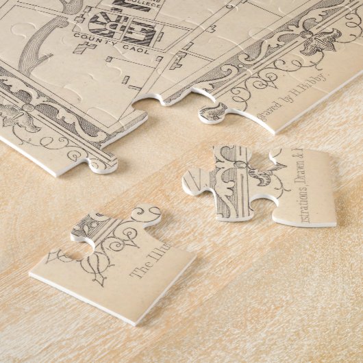 Kaart van Cork, Ierland Legpuzzel (Zijkant)