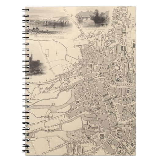 Kaart van Cork, Ierland Notitieboek (Voorkant)