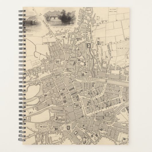 Kaart van Cork, Ierland Planner (Voorkant)