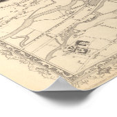 Kaart van Cork, Ierland Poster (Hoek)