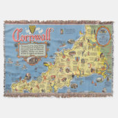 Kaart van Cornwall, Engeland Deken (Voorkant)