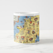 Kaart van Cornwall, Engeland Grote Koffiekop (Voorkant)