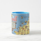 Kaart van Cornwall, Engeland Mok (Midden)