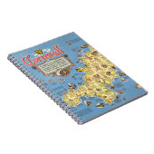 Kaart van Cornwall, Engeland Notitieboek (Rechterzijde)