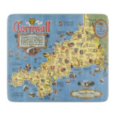 Kaart van Cornwall, Engeland Snijplank (Voorkant)