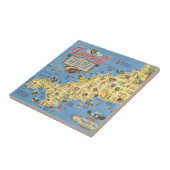 Kaart van Cornwall, Engeland Tegeltje (Zijkant)