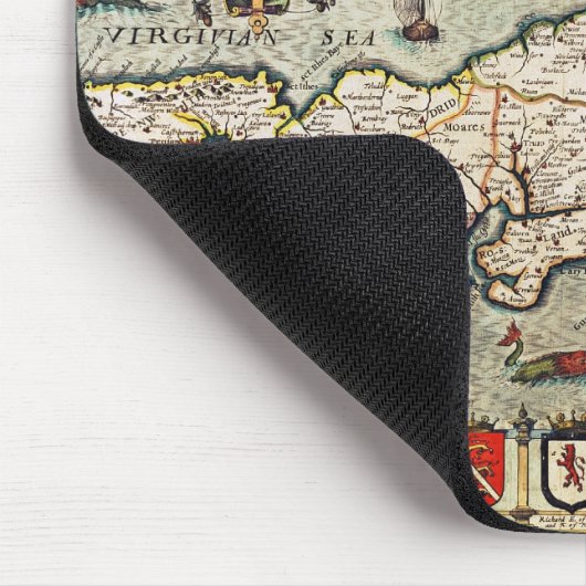 Kaart van Cornwall Muismat (Hoek)