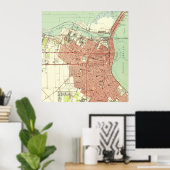  kaart van Corpus Christi Texas (1951) Poster (Thuiskantoor)