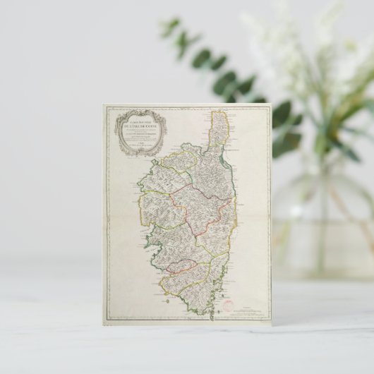 Kaart van Corsica (Staand voorkant)