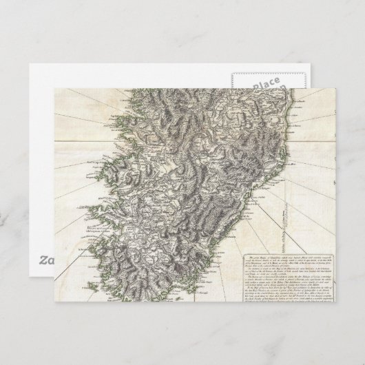  kaart van Corsica (1794) (Voorkant / Achterkant)