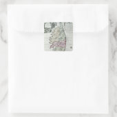 Kaart van Corsica Vierkante Sticker (Tas)