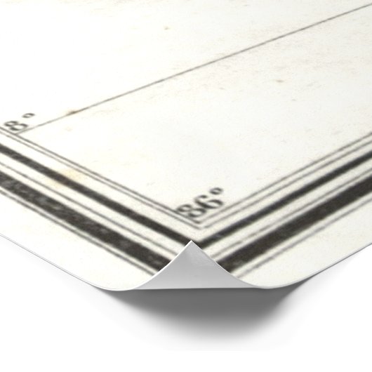  kaart van Costa Rica (1851) Poster (Hoek)