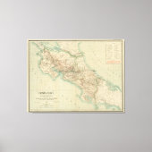 kaart van Costa Rica (1903) Canvas Afdruk (Voorkant)