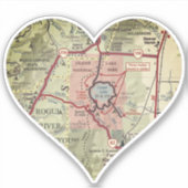  kaart van Crater Lake Sticker (Voorkant)