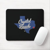 Kaart van Crystal Beach Texas Muismat (Met muis)
