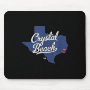Kaart van Crystal Beach Texas Muismat