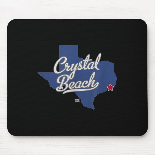 Kaart van Crystal Beach Texas Muismat (Voorkant)