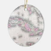 kaart van Cuba (1861) Keramisch Ornament (Links)