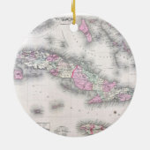 kaart van Cuba (1861) Keramisch Ornament (Achterkant)
