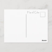  kaart van Cuba Briefkaart (Achterkant)