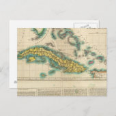 Kaart van Cuba en de Bahama-eilanden (Voorkant / Achterkant)