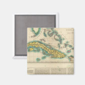 Kaart van Cuba en de Bahama-eilanden Magneet (Voorkant / Achterkant)