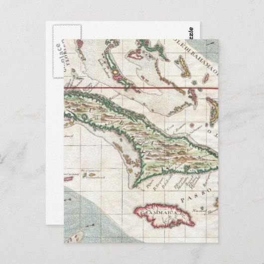 kaart van Cuba en Jamaica (1763) (Voorkant / Achterkant)