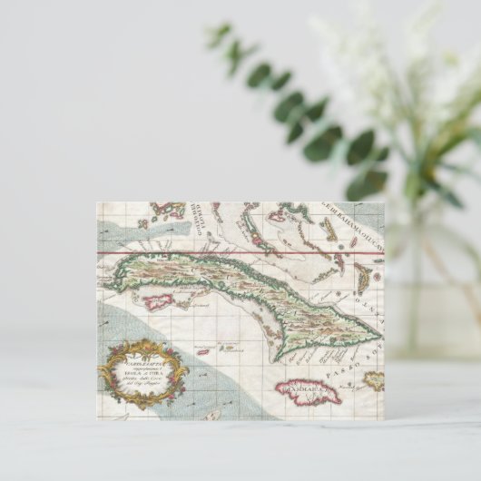  kaart van Cuba en Jamaica (1763) (Staand voorkant)