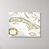  kaart van Cuba en Jamaica (1763) Canvas Afdruk (Voorkant)