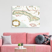  kaart van Cuba en Jamaica (1763) Canvas Afdruk (Insitu (Woonkamer))