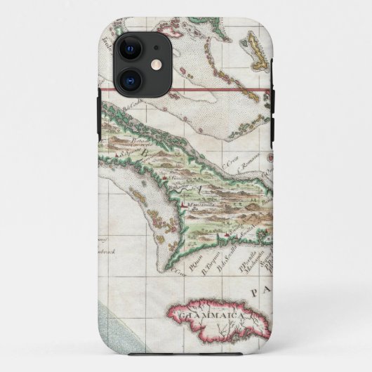  kaart van Cuba en Jamaica (1763) Case-Mate iPhone Case (Achterkant)